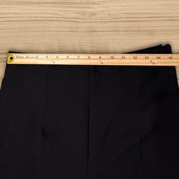 ZARA High Waist Wide Leg Cropped Trousers Black Culotte Dress Pants Large - Picture 8 of 11